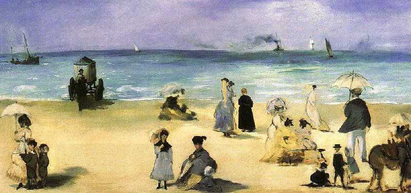 Edouard Manet On the Beach at Boulogne China oil painting art